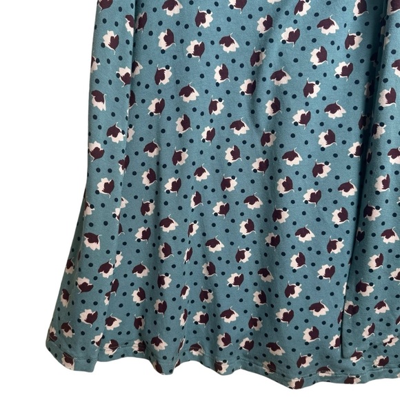 Boden Silvia Wrap Dress Size 10R Print Fall Pattern Midi Long sleeve Jersey - Picture 5 of 10